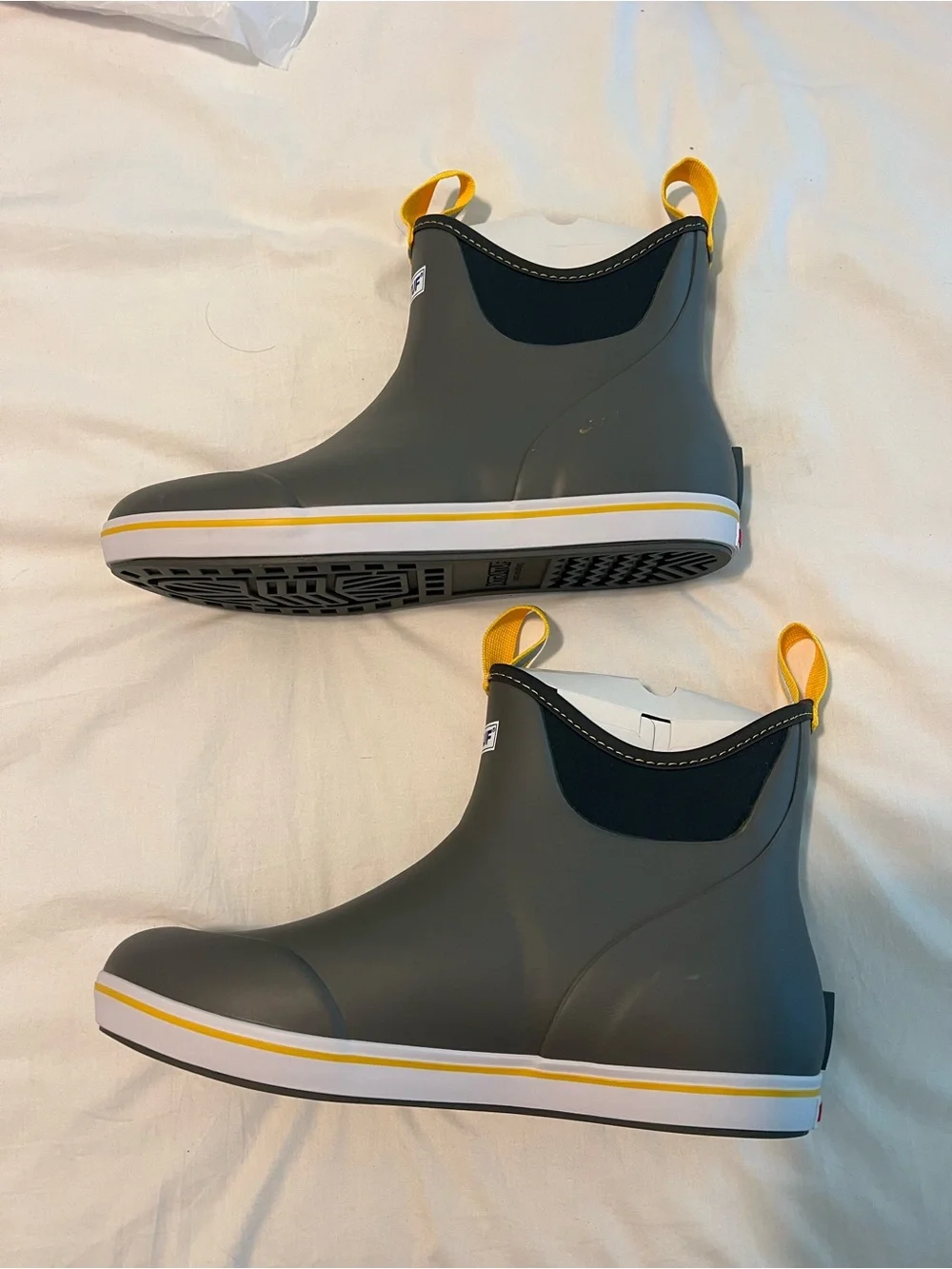 Xtratuf Men's Gray & Yellow Ankle Boat Shoes - Slip-Resistant